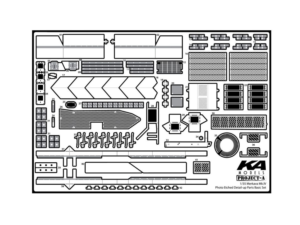 Merkava MK.IV Detail-Up Parts Basic Set for Academy