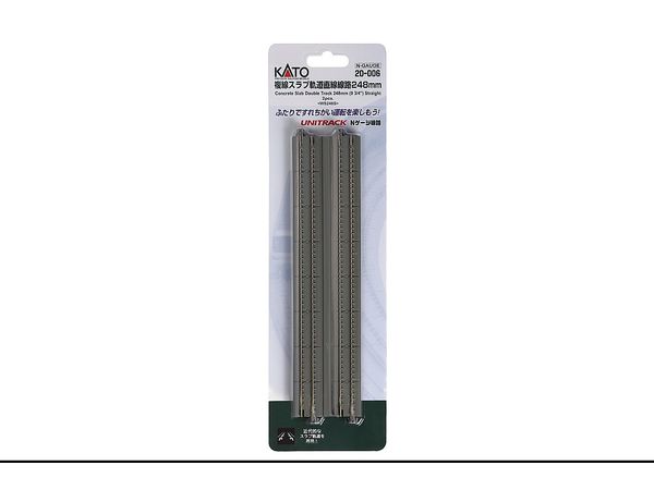 Double Track Slab TrackStraight Track 248mm (2pcs)