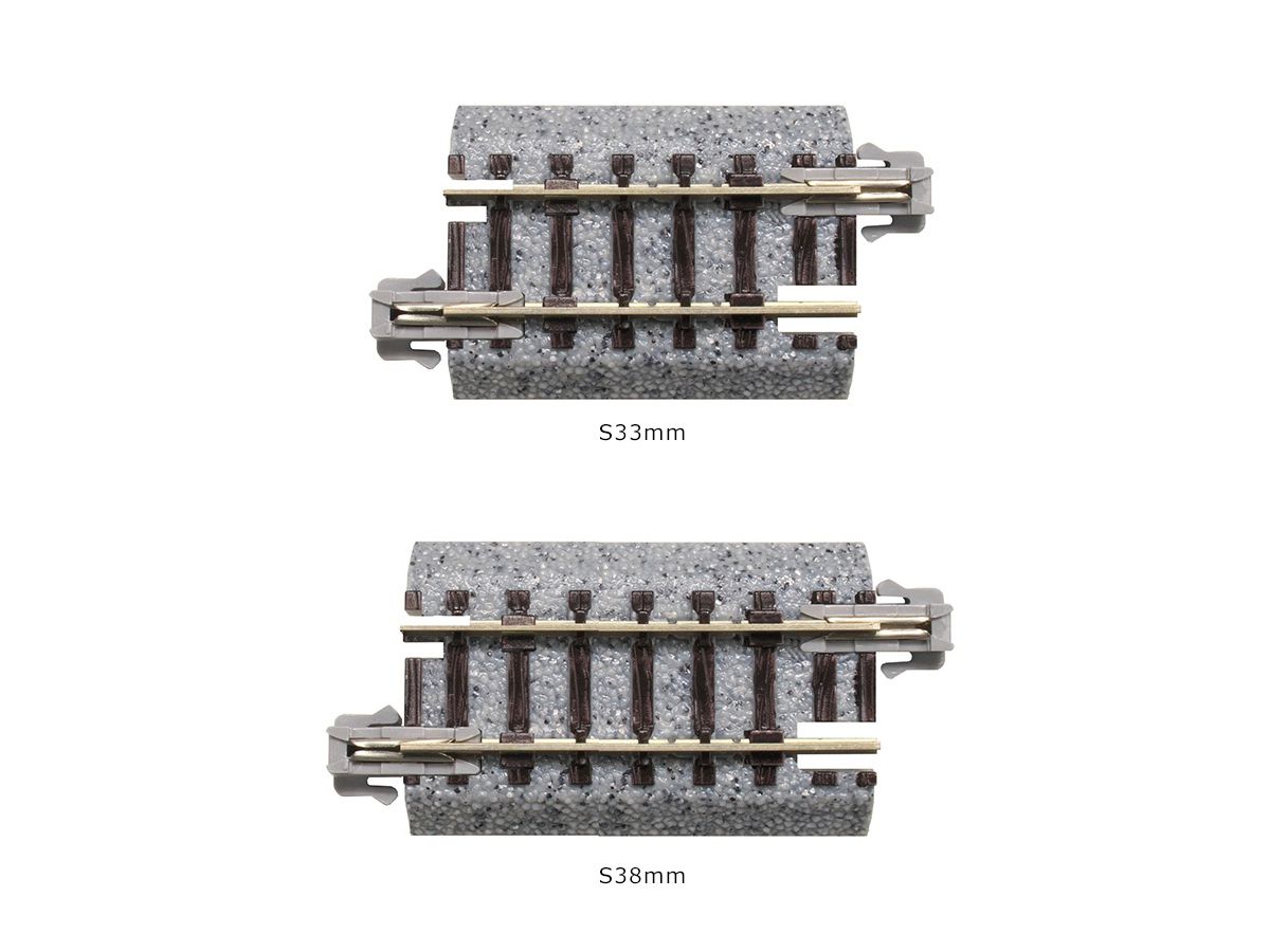 Fraction Track Set B (Straight Track 33mm : 38mm - Each 2pcs Set)