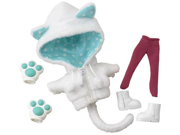 Cu-poche Extra: Animal Hoodie Set (White Cat) (Reissue)