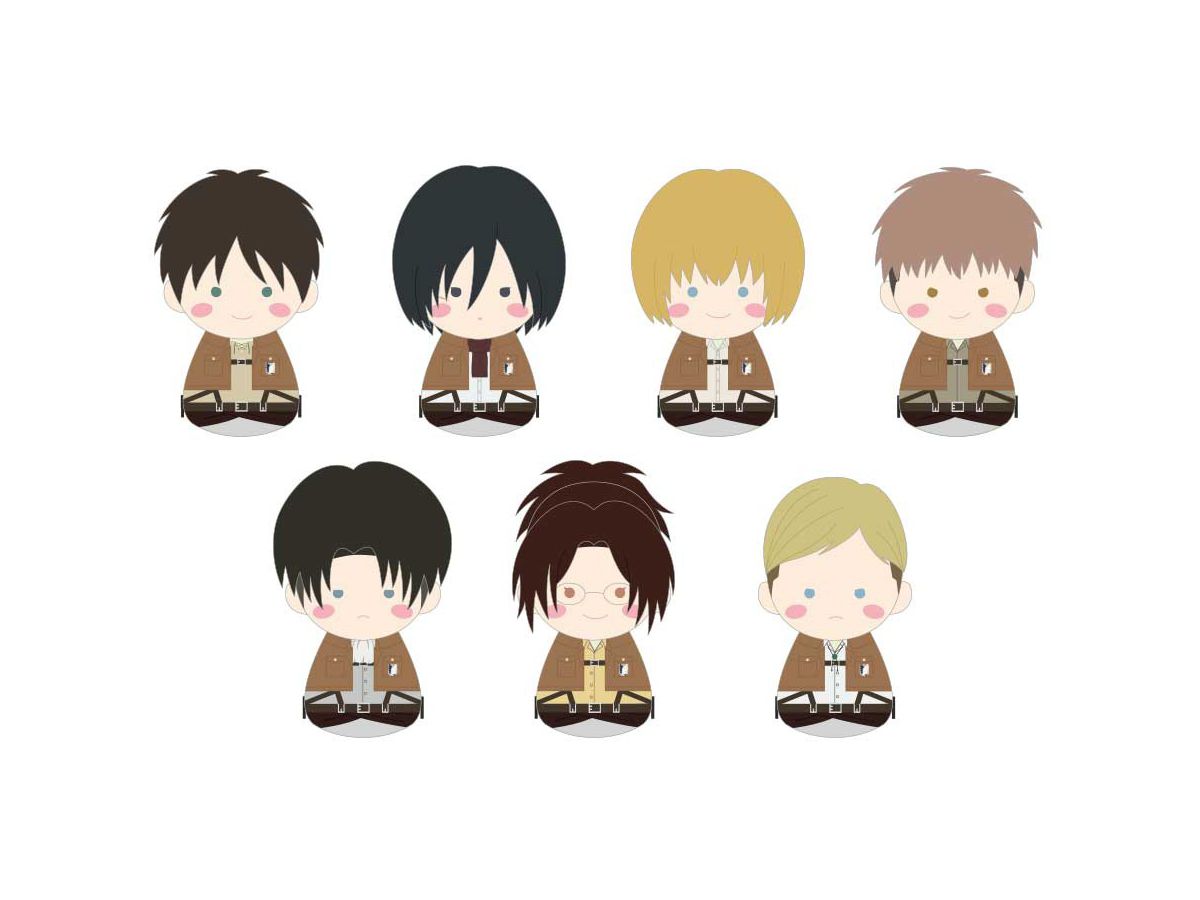 FUKUBUKU COLLECTION Attack on Titan Trading Mascot: 1Box (7pcs)