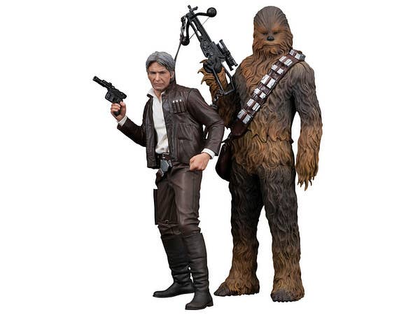 ARTFX+ Han Solo & Chewbacca 2-pack The Force Awakens Ver. PVC