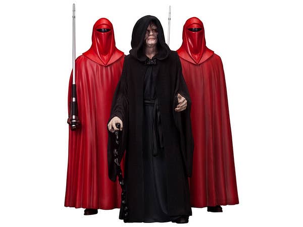 ARTFX+ Star Wars: Return of the Jedi Emperor Palpatine with Royal Guard 3 Pack PVC