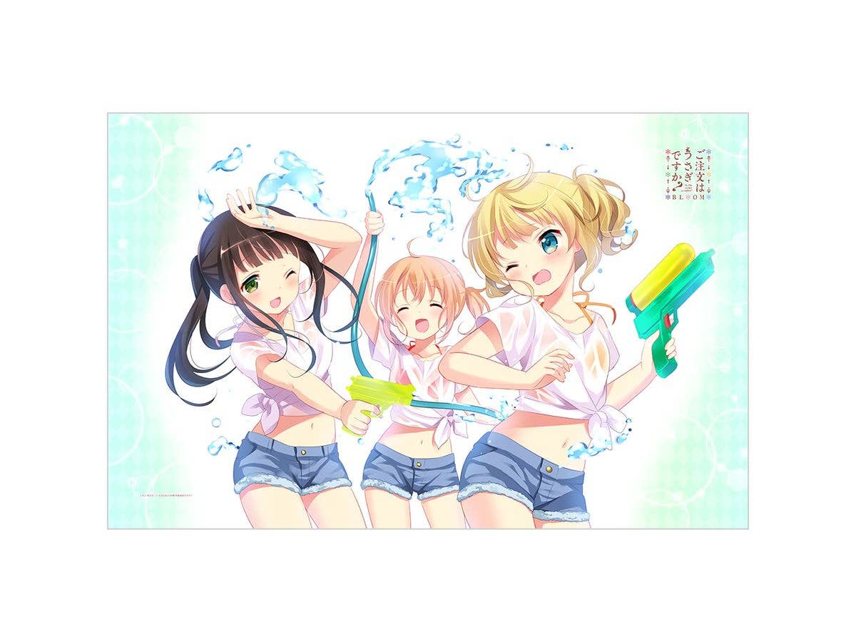 Is the Order a Rabbit?: BLOOM Towel Blanket (Cocoa & Chiya & Sharo / Playing in the Water)
