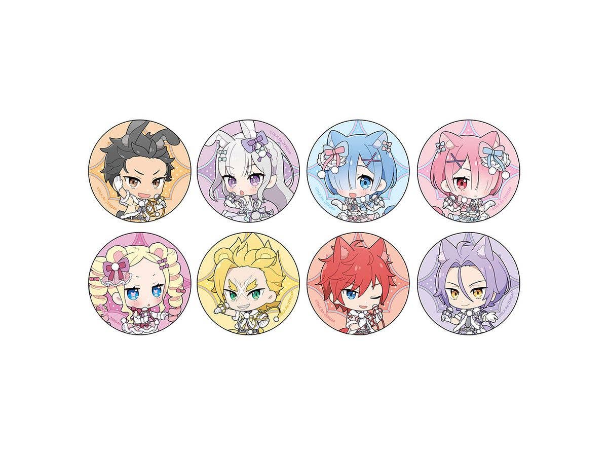 Re:Zero - Starting Life in Another World: Trading Can Badges (Animal Ear Idol / Mini Character) 1 Box (8 pieces)