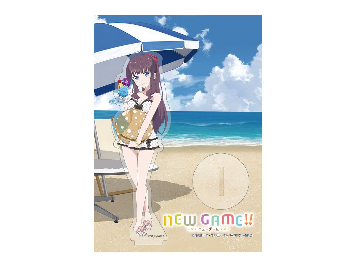 New Game!!: Acrylic Stand (Hifumi Takimoto: Swimwear)