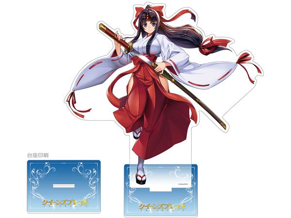 Queen's Blade unlimited: Oversized Acrylic Stand (Warrior Priestess Tomoe)