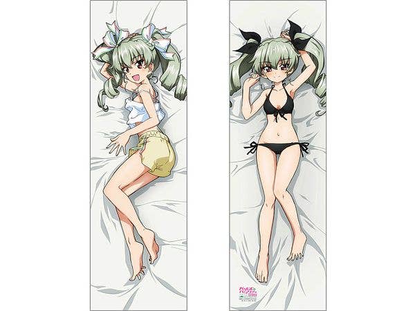 Girls und Panzer Final Chapter: Specially Illustrated Body Pillow Cover (Anchovy / Black) Smooth