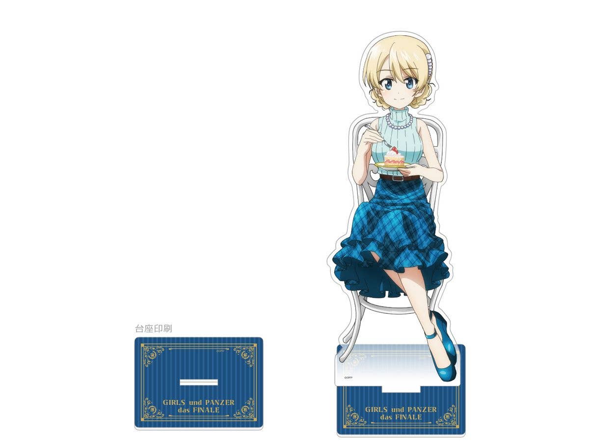 Girls und Panzer Final Chapter: Original Illustration Extra Large Acrylic Stand (Darjeeling / Tea Party)