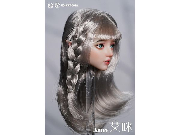 Elf Amy Custom Head A (Silver Gray Hair)
