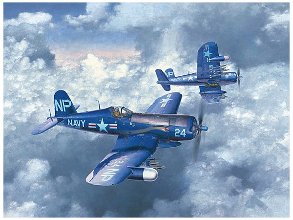 Shigeo Koike Art Print: Vought F4U-5N Corsair