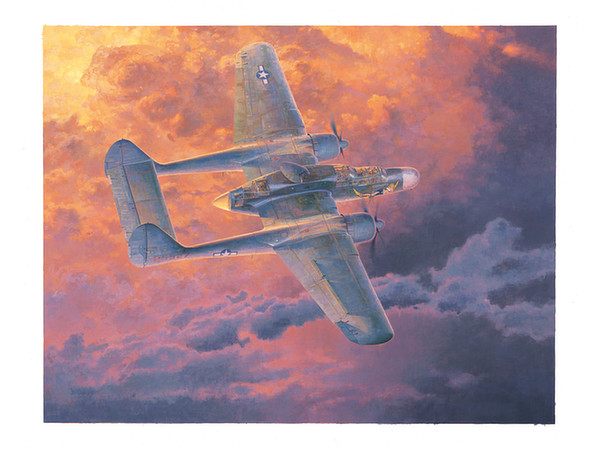 Shigeo Koike Art Print: Northrop P-61 Black Widow Night Fighter