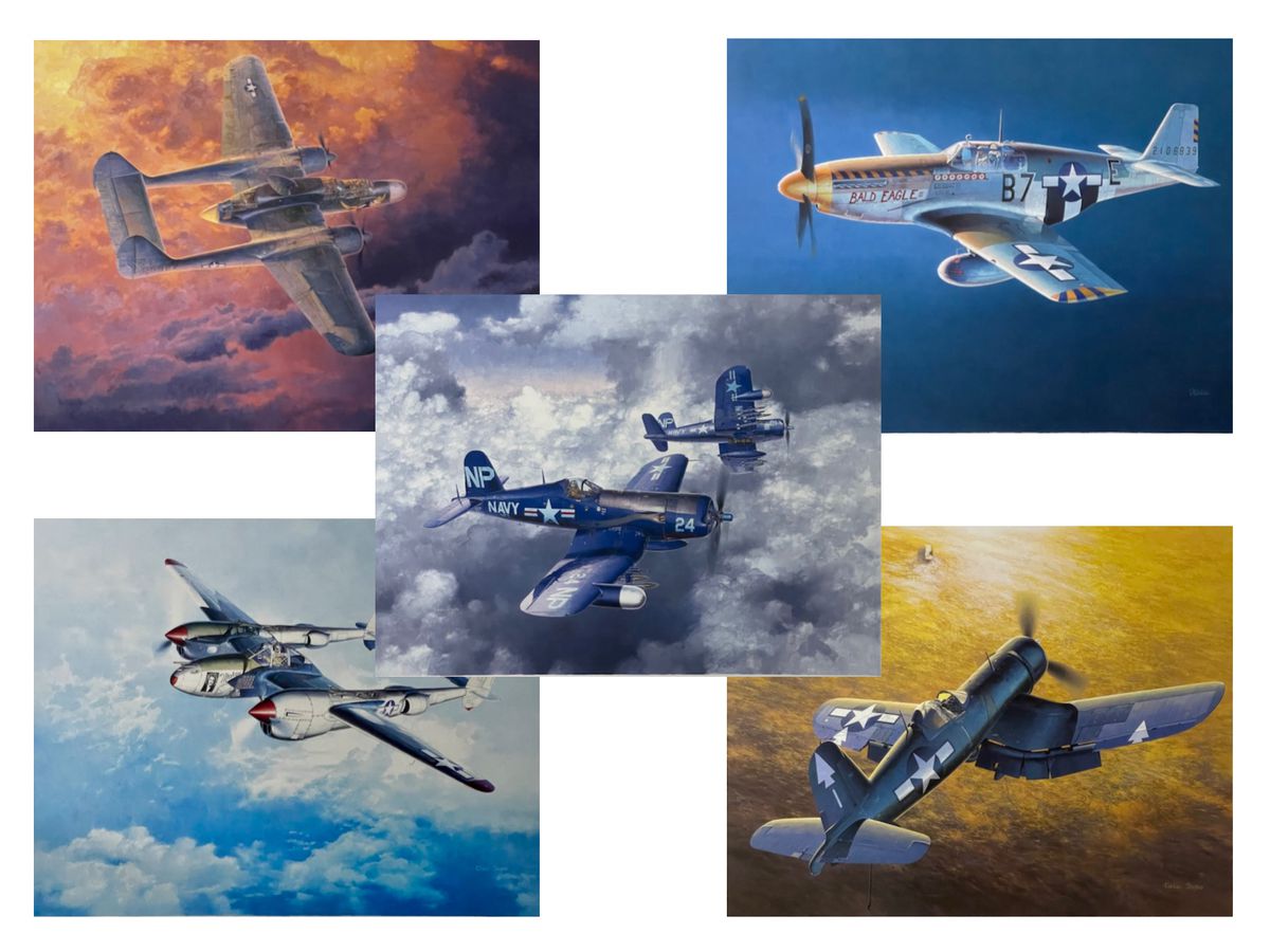 American Fighter Planes (Art Print Bundle)
