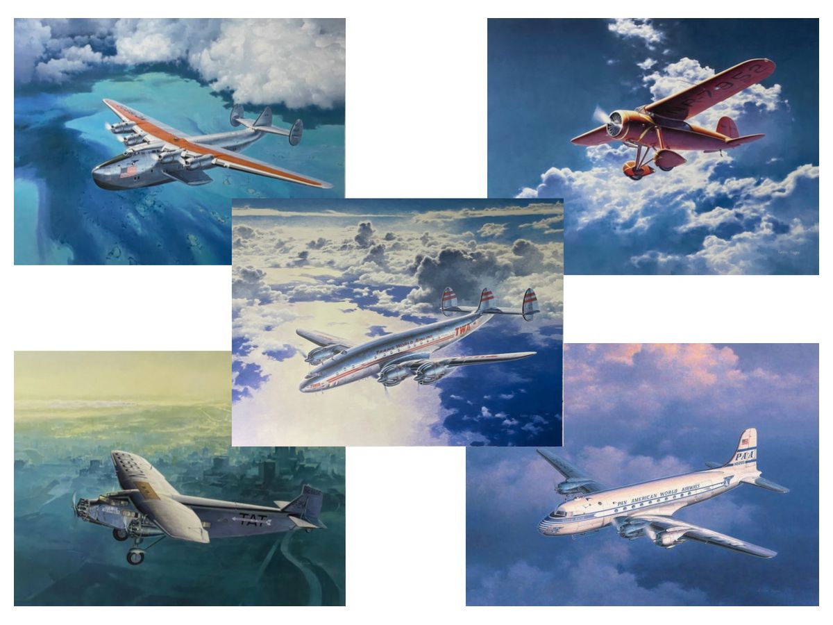 American Passenger Planes (Art Print Bundle)