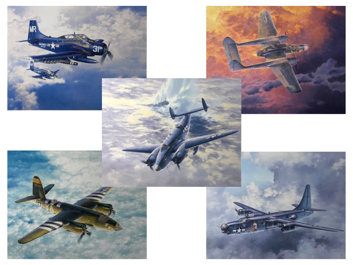 American Heavy Warplanes (Art Print Bundle)