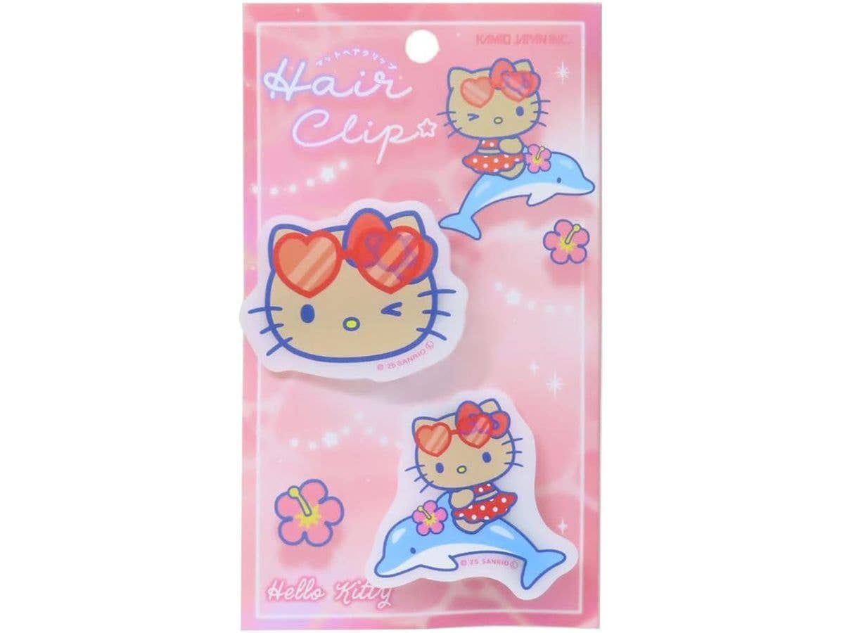 Sanrio Matte Hair Clip / Night Party Hello Kitty