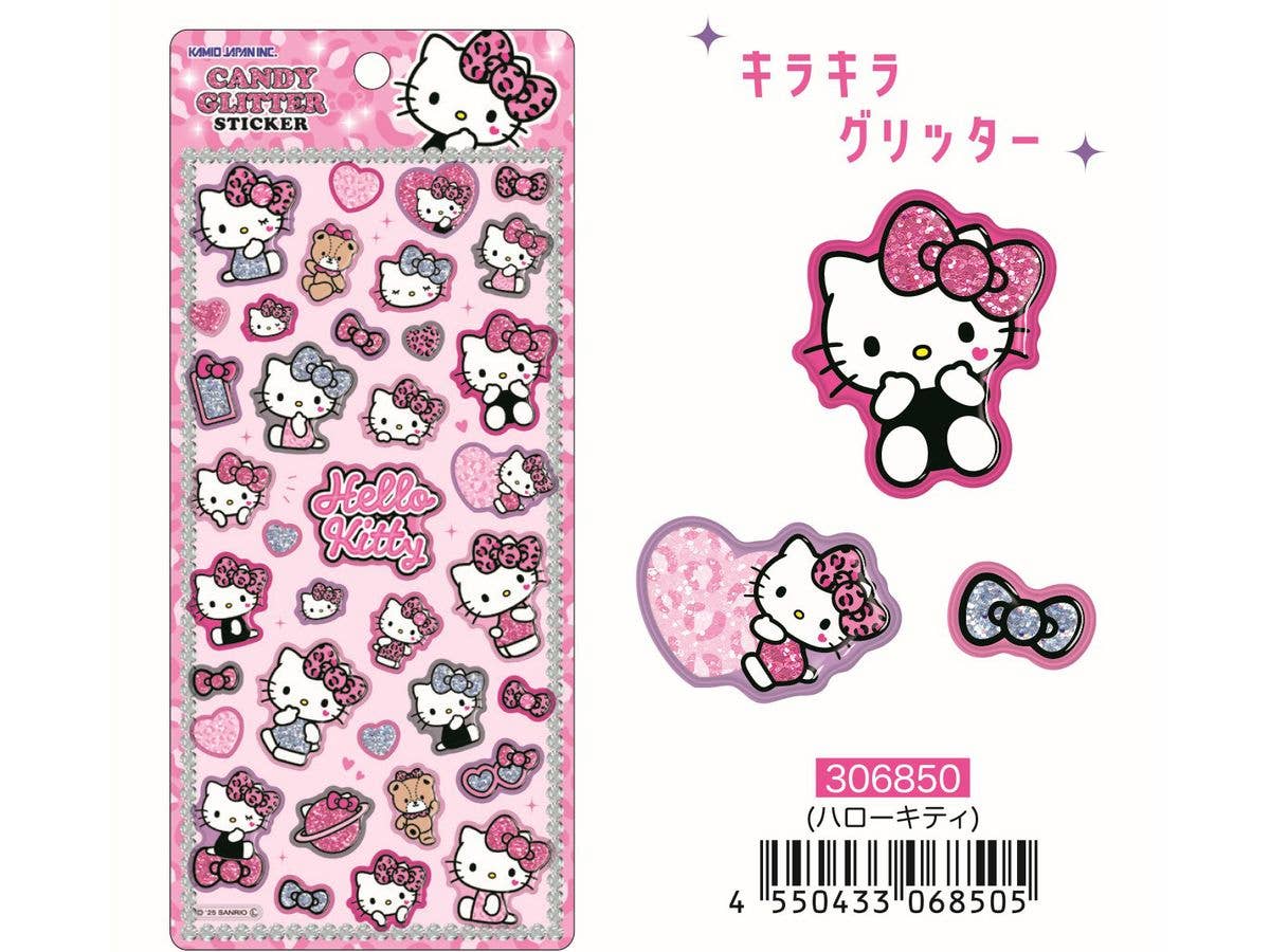 Sanrio: Hello Kitty Kuromi Gal Art Candy Glitter Sticker / Hello Kitty