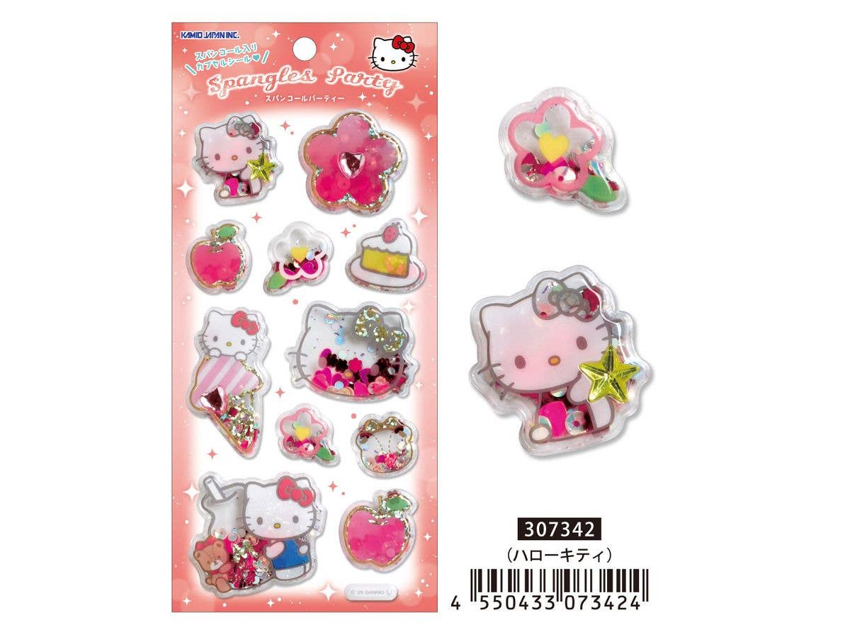 Sequin Party Stickers / Hello Kitty