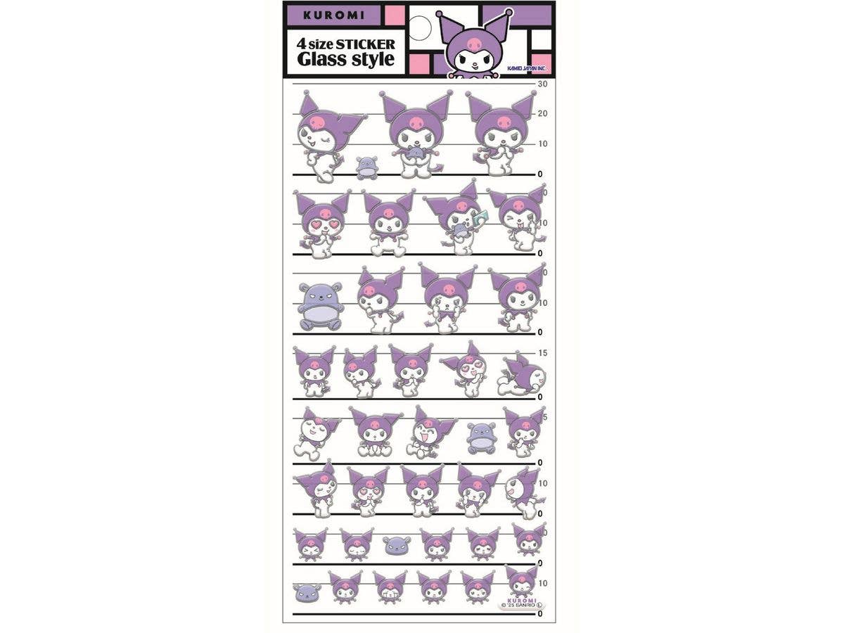 Sanrio: 4 Size Sticker Glass Style / Kuromi