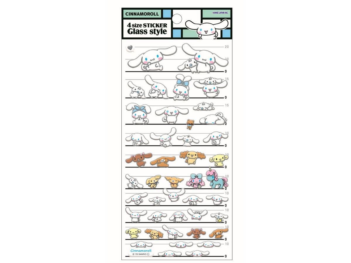 Sanrio: 4 Size Sticker Glass Style / Cinnamoroll
