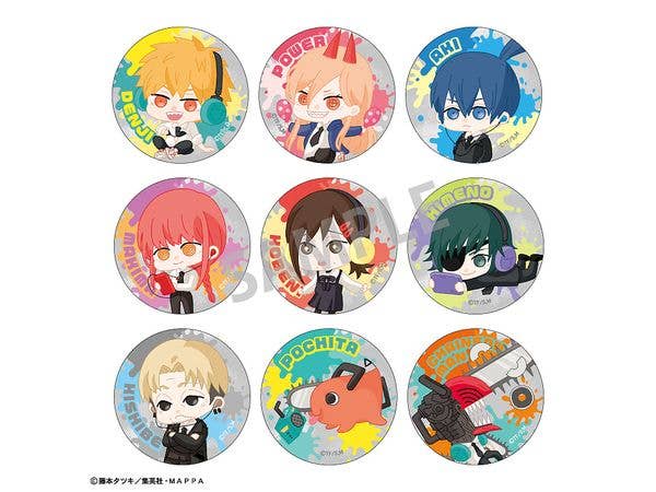 Chainsaw Man: Trading Can Badge / ENJOY MUSIC 1Box 9pcs