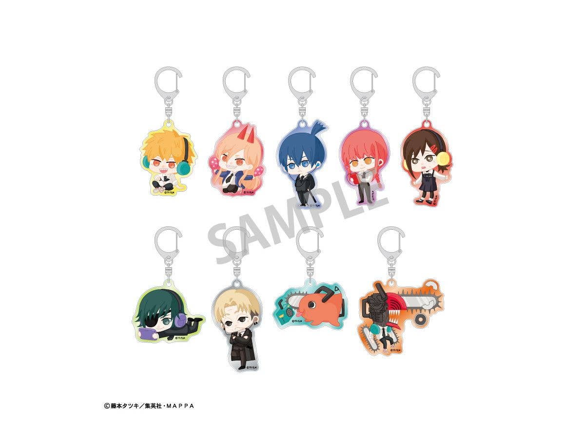Chainsaw Man: Trading Acrylic Keychain / ENJOY MUSIC 1Box 9pcs