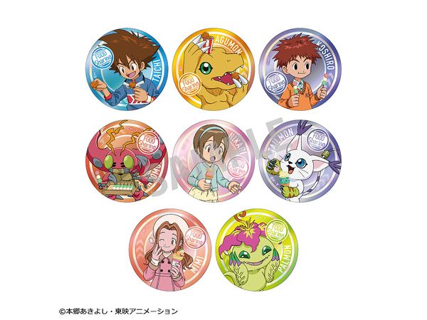 Digimon Adventure: Trading Metal Can Badge vol.1 / Share Food 1Box 8pcs