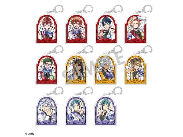 Disney Twisted-Wonderland: Trading Acrylic Keychain Vol.1 Omekashi Birthday Ver.: 1Box (11pcs)