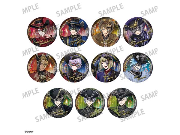 Disney Twisted Wonderland: Trading Aurora Metal Can Badge/Masquerade Dress Ver. 1Box11pcs