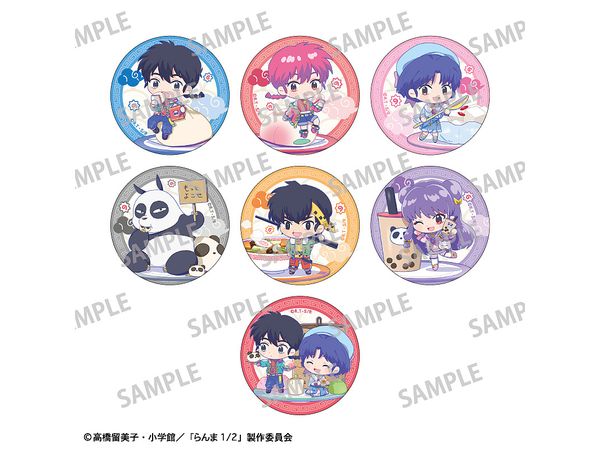 Ranma 1/2: Trading Can Badge / Nabete Party: 1Box (7pcs)