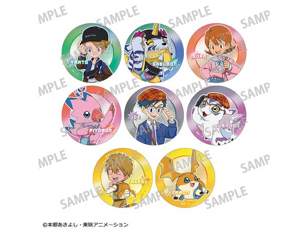 Digimon Adventure: Trading Metallic Can Badge Vol.2 / Link Coordination 1Box 8Pcs
