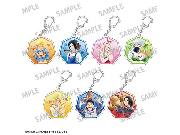 Naruto Shippuden: Trading Acrylic Keychains / Boyhood X Animal / Kamiani Touch 1Box 7Pcs