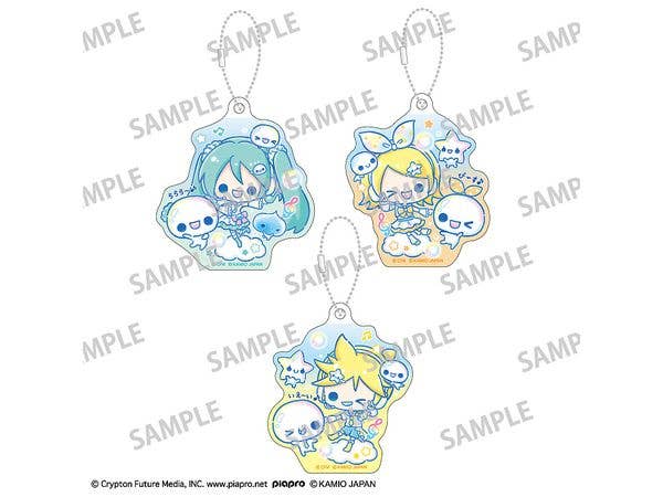 Hatsune Miku x Pukupuku Awawa-chan: Acrylic Keychain Set - Hatsune Miku, Kagamine Rin, Kagamine Len