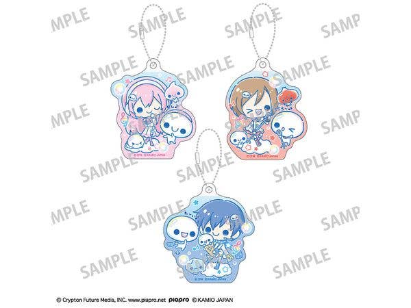 Hatsune Miku x Pukupuku Awawa-chan: Acrylic Keychain Set - Megurine Luka, MEIKO, KAITO