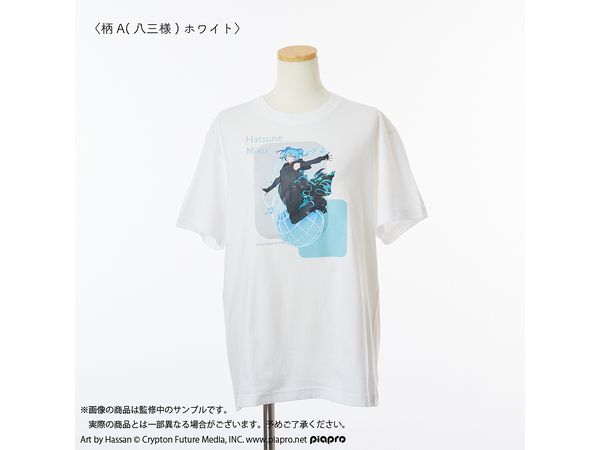 Hatsune Miku EXPO 10th Anniversary T-shirt Pattern A (Hassan Sama) White (XL Size)