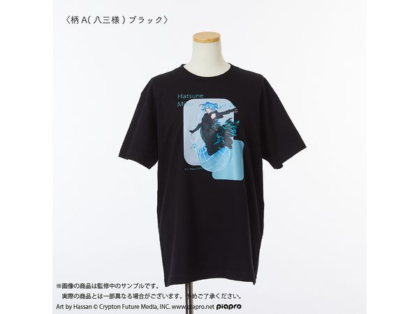 Hatsune Miku EXPO 10th Anniversary T-shirt Pattern A (Hassan Sama) Black (M Size)