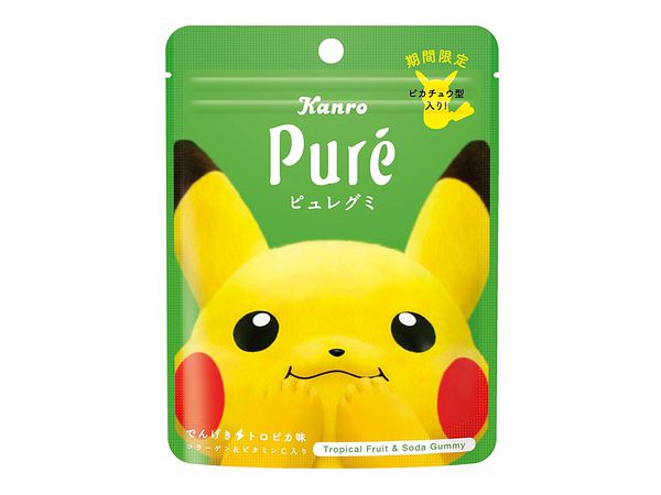 Pokemon: Pure Gummy Pikachu (Tropical Fruit & Soda Flavor)