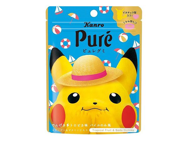 Pokemon: Pure Gummy Pikachu - Tropical Fruit & Soda Flavor (56g)