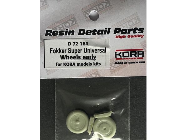 Fokker Super Universal wheels (early type, flat wheel disk), 2 pcs