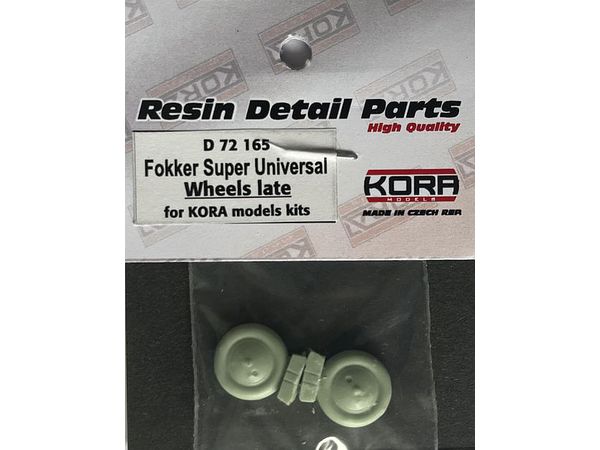 Fokker Super Universal wheels (late type, bulged wheel disk), 2 pcs