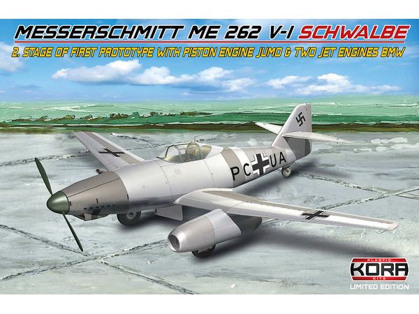 Me 262 V1 Schwalbe (Stage II, 1st Prototype w. Jumo Piston Engine & 2 BMW Jet Engines)
