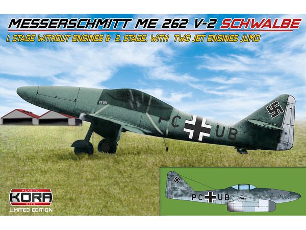 Me 262V2 Schwalbe (Stage I & II, 2nd Prototype w/o Engine & w. 2 Jumo Jet Engines)