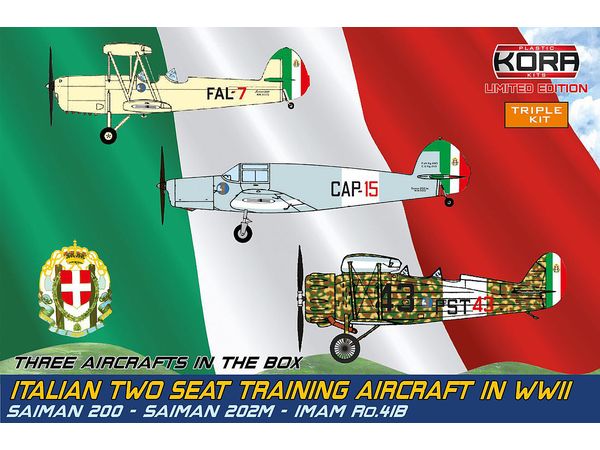 Italian Two-Seat Training A/C (Saiman 200, 200M, Ro.41B), Three Kits