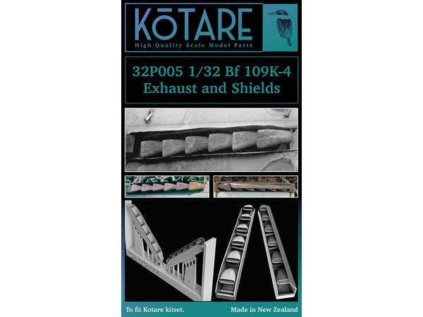 BF 109K-4 Exhaust & Shields (for Kotare KOT32009)