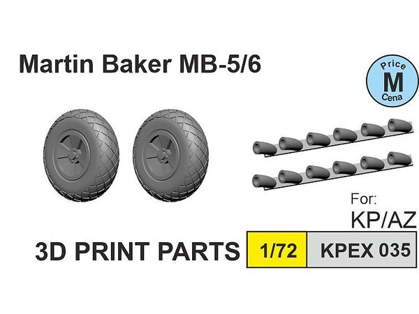 Martin Baker MB-5/6 wheels and exhausts