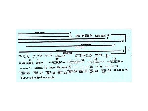 Spitfire stencils - all variants