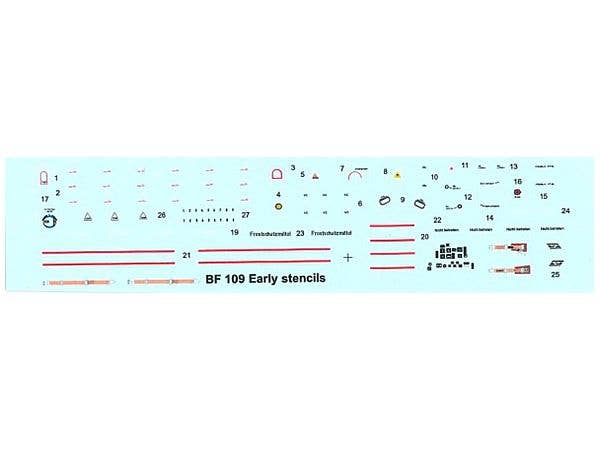 Bf 109 Early stencils