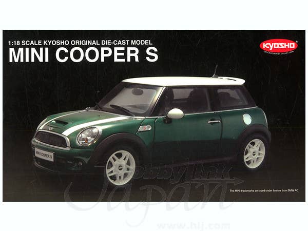 Miniature Mini Cooper D 1/18 Kyosho D Clair-beige Avec Blancheem Toit
