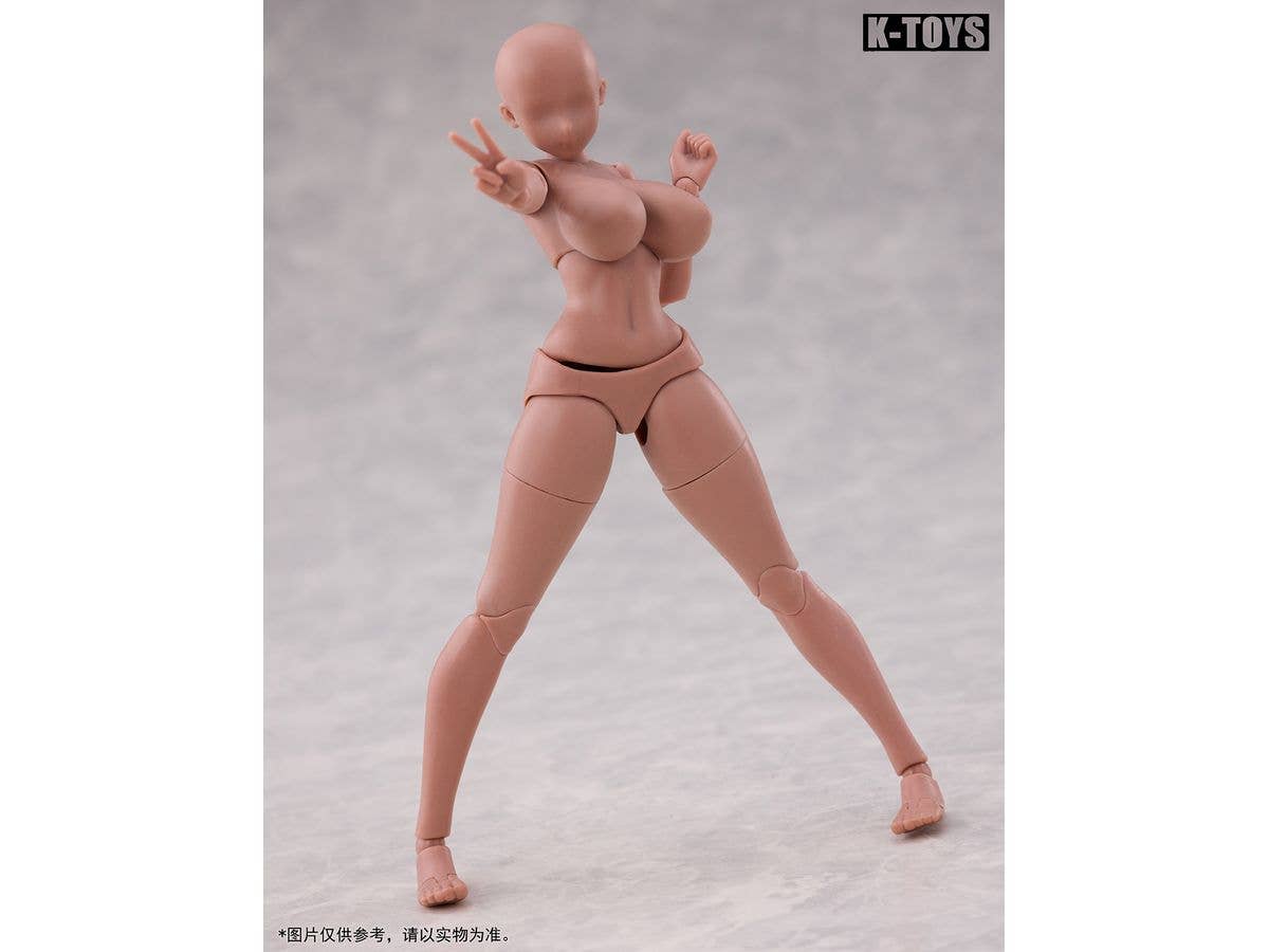 Collectible Action Figure Voluptuous Female Body KT02C Tanned Skin