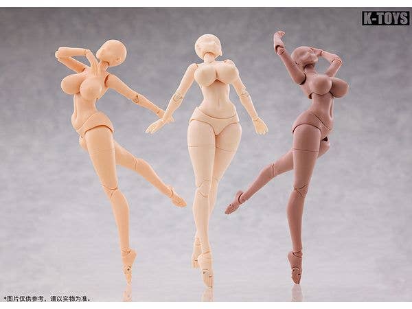 Collectible Action Figure Voluptuous Female Body KT02C Tanned Skin